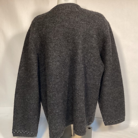 Vintage Linea by Louis Dell’Oloie Wool open Cardigan Sweater size large - Picture 5 of 9